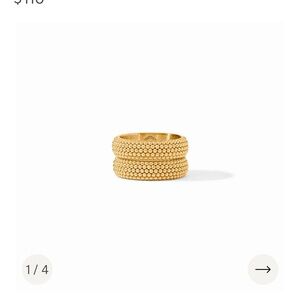 JULIE VOS Elegant Gold Textured Ring